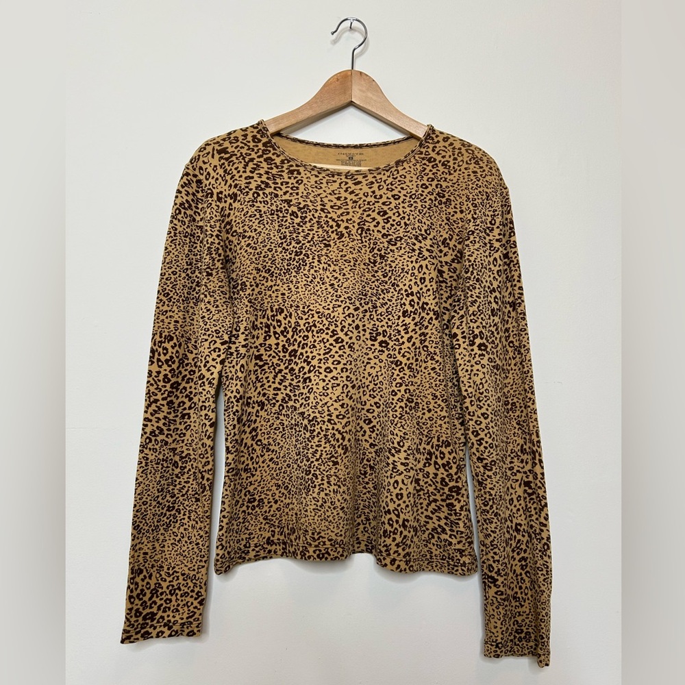 Vintage Leopard-Print Long-Sleeve (Jones New York Sport)